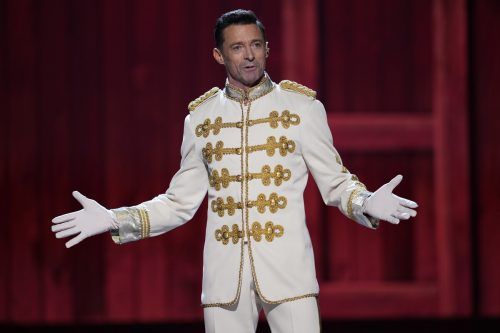 Hugh Jackman im Musical „The Music Man“.  ap