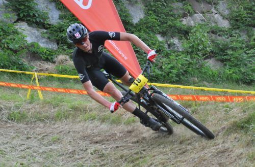 Kilian Feurstein vom RV Dornbirn ließ es auf der Mountainbike-Strecke in Oberösterreich krachen, holte sich mit Platz acht gleich 14 Weltcuppunkte. Feurstein