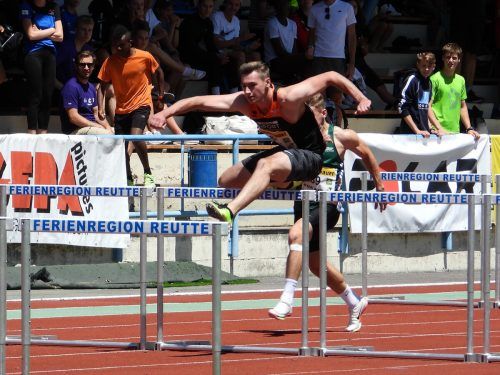 Lukas Zech wurde U-23-Vizemeister im Hürdensprint.