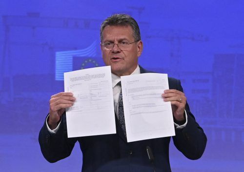 Maros Sefcovic spricht von einem Bruch des Völkerrechts. AFP