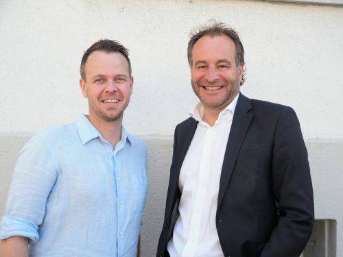 Regionalleiter carla shops Philipp Fessler und Kulturstadtrat Alexander Juen.
