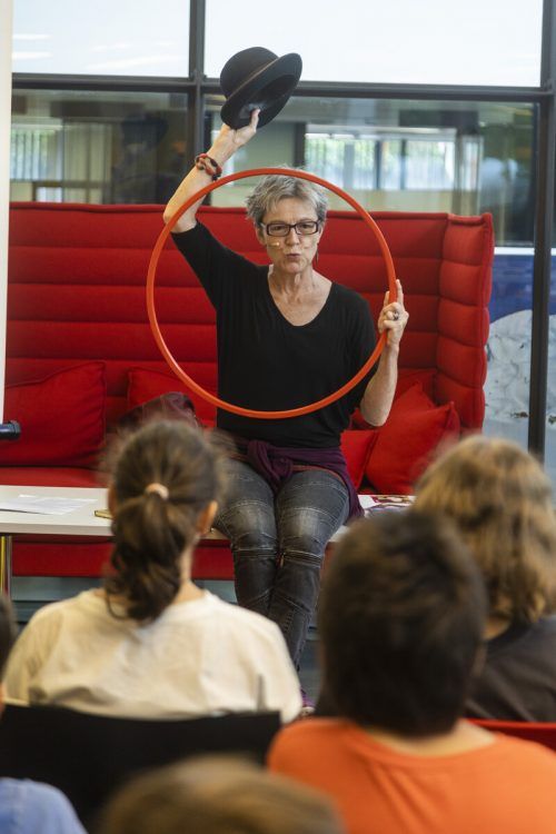 Susa Hämmerle hatte ihre Kinderbande aus "Codewort Dumpernik" dabei.