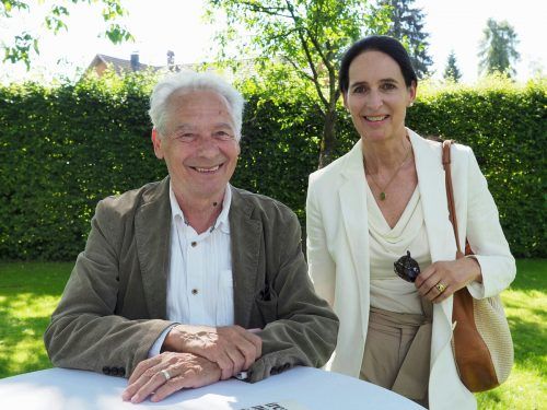 Vernissageredner Felix Mitterer und Ariane Fuchs-Kutzer.