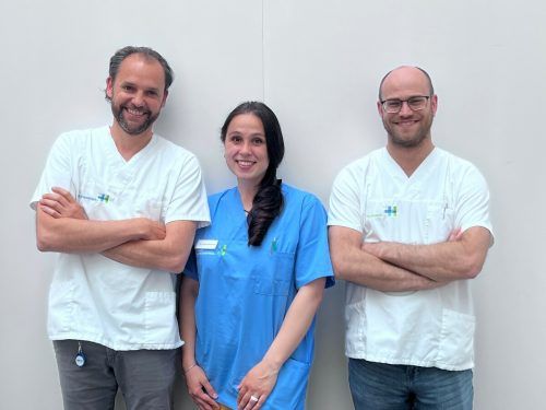 V.l.: Joachim Hechenberger, Oksana Bakanova und Maximilian Barta.  stadt