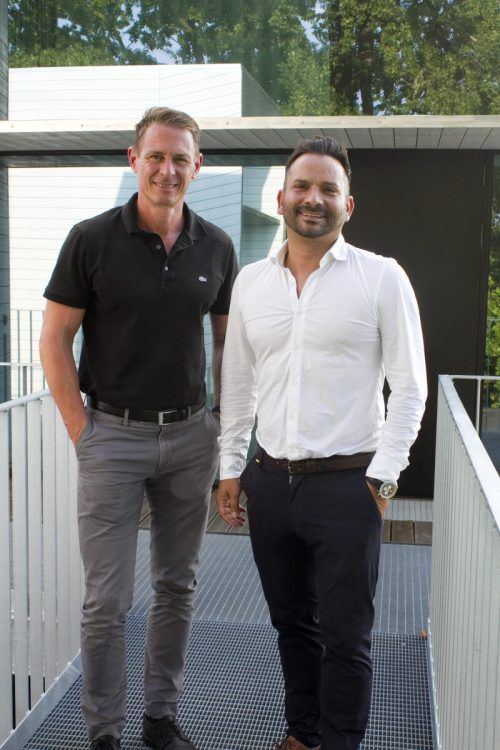 Alexander Baumann (Autoland Fink) und Roberto Maier (Immo Agentur).