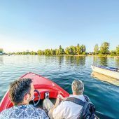 Bootsfahrt an der Alten Donau
