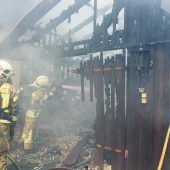 Gartenschopf in Lustenau in Vollbrand