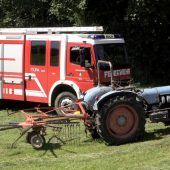 Traktor umgekippt