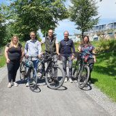 Rampe für Radfahrer