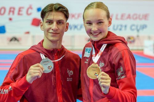 Hamsat Israilov wurde Zweiter und Hanna Devigili Dritte in Porec. Karate Vorarlberg