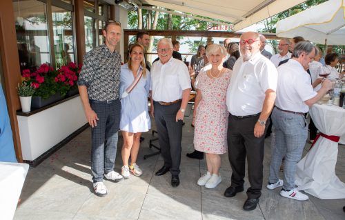 Haubenkoch Christian Rescher mit Sophia, Willi Hirsch, Veronika Walch und Robert Vlkovsky. 