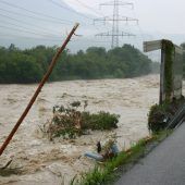 Hochwasserschutz an der  Ill von Land blockiert