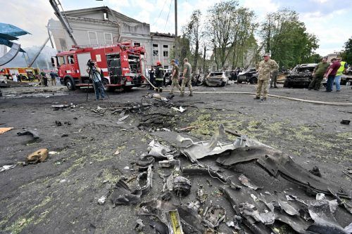 Internationale Bestürzung über den Raketenangriff auf Winnyzja. AFP