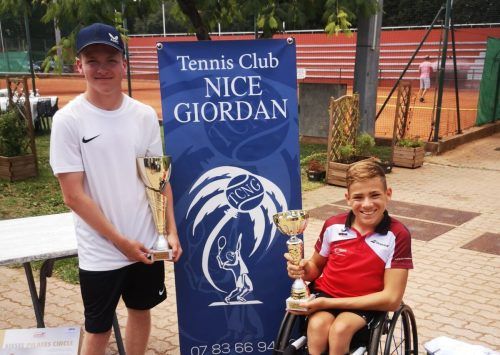Maximilian Taucher (rechts) erreichte beim ITF-Junior-Turnier in Nizza den zweiten Rang. mima