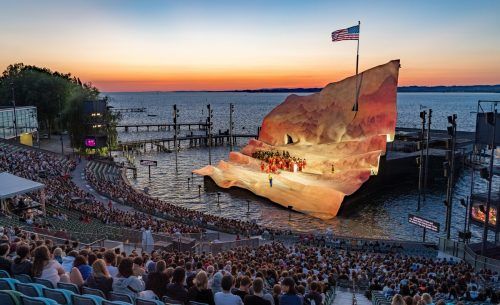 „Madame Butterfly“ wird auf der Seebühne aufgeführt.  VN/Stip