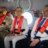 Kanzler und Ministerin im krisengeschüttelten Libanon