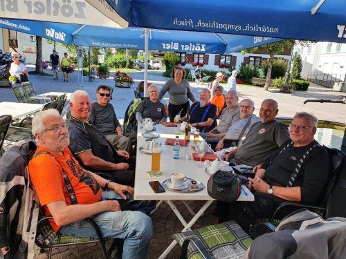 PVÖ-Motorradfahrer auf Tour durch das Tannheimer Tal. PVÖ Motorradfahrer