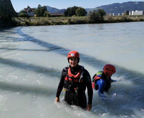 Bei einem Fließwassertraining im Alten Rhein, dem Lieblingsgewässer der 22-Jährigen.
