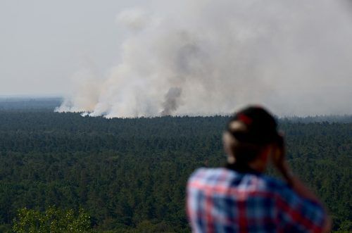 Die Flammen haben sich im trockenen Wald rasant ausgebreitet.  AFP