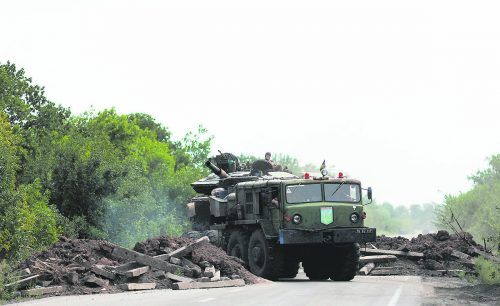 Die Kämpfe im Donezker Gebiet gehen weiter. Auch gestern griffen russische Truppen Stellungen der ukrainischen Armee an. reuters