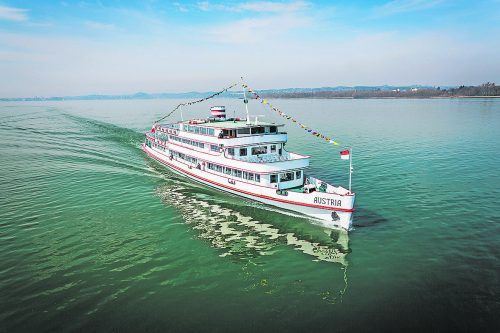 Die VN-Frühstücksfahrten der Vorarlberg Lines starten täglich von Montag bis Samstag um 9.10 Uhr ab Bregenz Hafen (außer am 13. August 2022).  reinhard fasching
