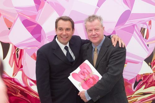 Eckhard Schneider (r.) mit Jeff Koons im Jahr 2001.  KUB