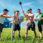 Die Aufbauarbeiten für das 32. Szene Openair in Lustenau gehen in die Endphase. »B1