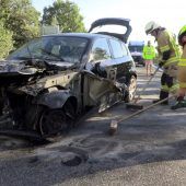 Ehepaar bei Unfall auf Autobahn verletzt