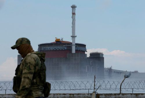 Nach Einschätzung britischer Geheimdienste gefährden Aktionen der russischen Streitkräfte die Sicherheit des ukrainischen AKWs Saporischschja. AFP, RTS