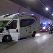 Schleuderunfall im Pfändertunnel