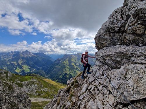 Der Klettersteig auf das Karhorn ist meistens in der Schwierigkeit A, A/B einzuordnen. Oliver Ihring