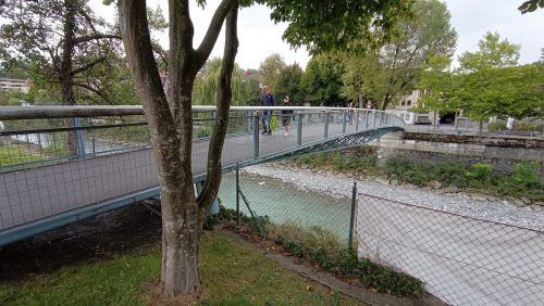 Die Sanierung der Fußgängerbrücke startet am 26. September.  HE