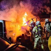 Auto in Flammen
