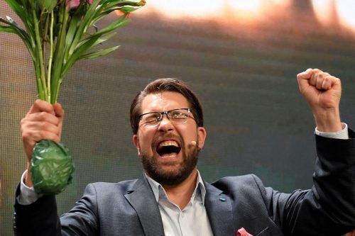 Grund zur Freude hat Rechtspopulist Jimmie Åkesson: Seine Schwedendemokraten holten bei den Wahlen 20 Prozent. AFP