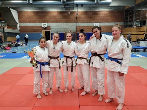 Das Meisterinnenteam des UJC Dornbirn (v. l.): Tatevik Minasyan, Sarah Schmoranz, Linda Maas, Amina Abdulagatova, Denise Kemter und Johanna Nöckl. Verein