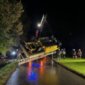 Einfahrt verfehlt und im Graben gelandet