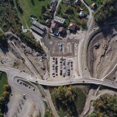 Baustelle bei der Golmerbahn kurz vor Abschluss