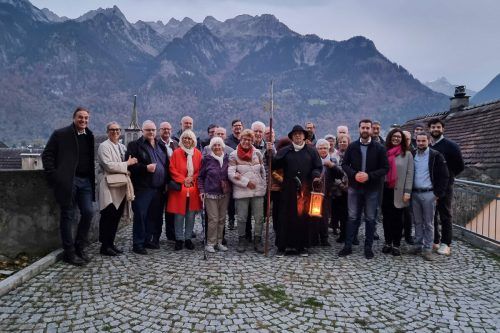 Die Bludenzer Volkspartei bei der Nachtwächterführung.  Bludenzer Volkspartei