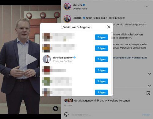 Die ÖVP-Skandale würden dem Ruf Vorarlbergs schaden, sagt Bitschi. Gantner "gefällt das".