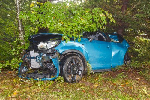 Erst eine Baumgruppe brachte das Auto nach etwa 150 Metern zum Halten. Der 84-Jährige kam aus noch unbekannten Ursachen von der Straße ab.  Hofmeister
