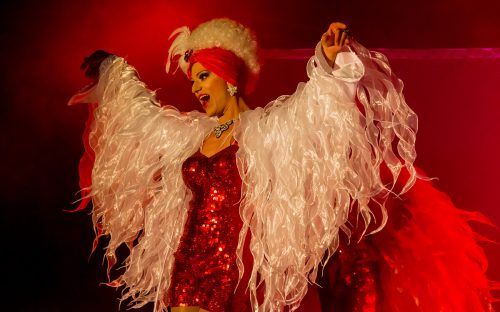 Mit ihrer rasanten und schillernden Show begeisterten die fünf Damen das Publikum in Götzis. Veranstalter