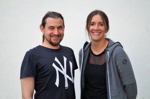 Stephan Prugger und Marina Waibel von der Landesbibliothek.  yas/4