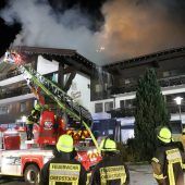 Hotel im Zentrum von Riezlern in Flammen