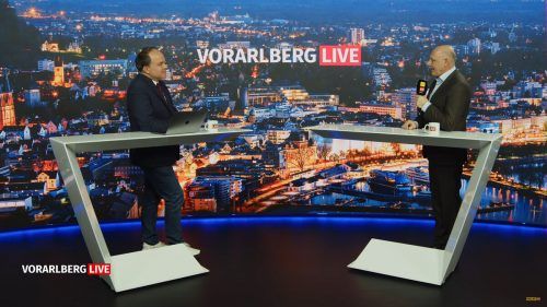 Andreas Pfeifer im Gespräch mit VN-Chefredakteur Gerold Riedmann.