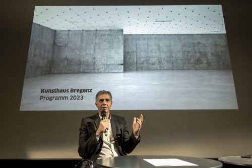 Der Direktor des Kunsthaus Bregenz, Thomas D. Trummer, präsentierte das spannende Ausstellungsprogramm für das Jahr 2023. VN/Paulitsch, KUB, Michael Armitage, White Cube