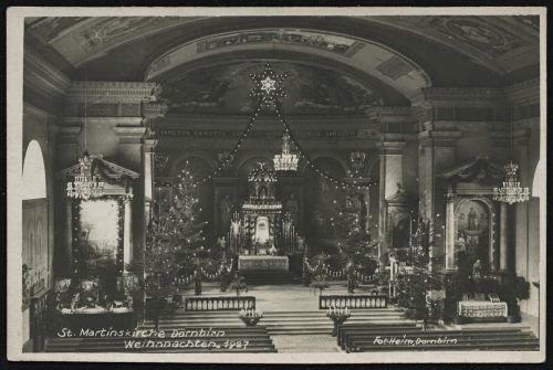 Der Kirchenraum von St. Martin vor knapp 100 Jahren. Vbg. Landesbibliothek