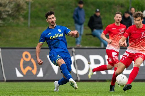 Dominik Fessler schoss Hohenems in Röthis zum Sieg. VN/stiplovsek