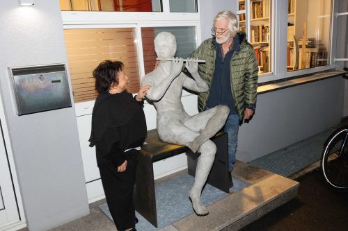 Fotokünstlerin Ilse Anders mit Künstler Reinhard Welte.