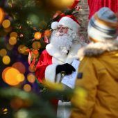 Weihnachtsmann hat Arbeit aufgenommen