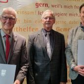 Land ehrt Martin Scherrer und Siegmar Böhler